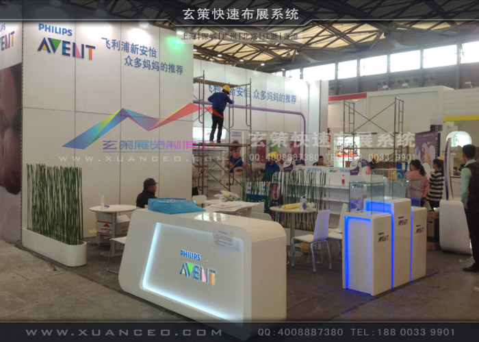 模塊展臺現場搭建中