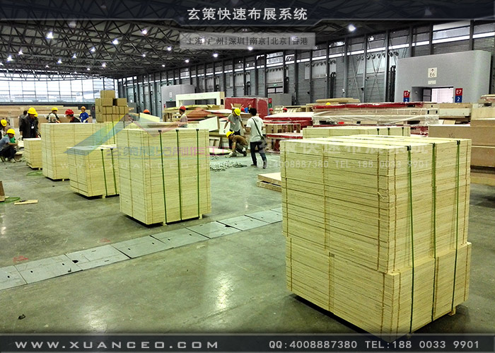 玫瑰島衛浴展臺地面搭建